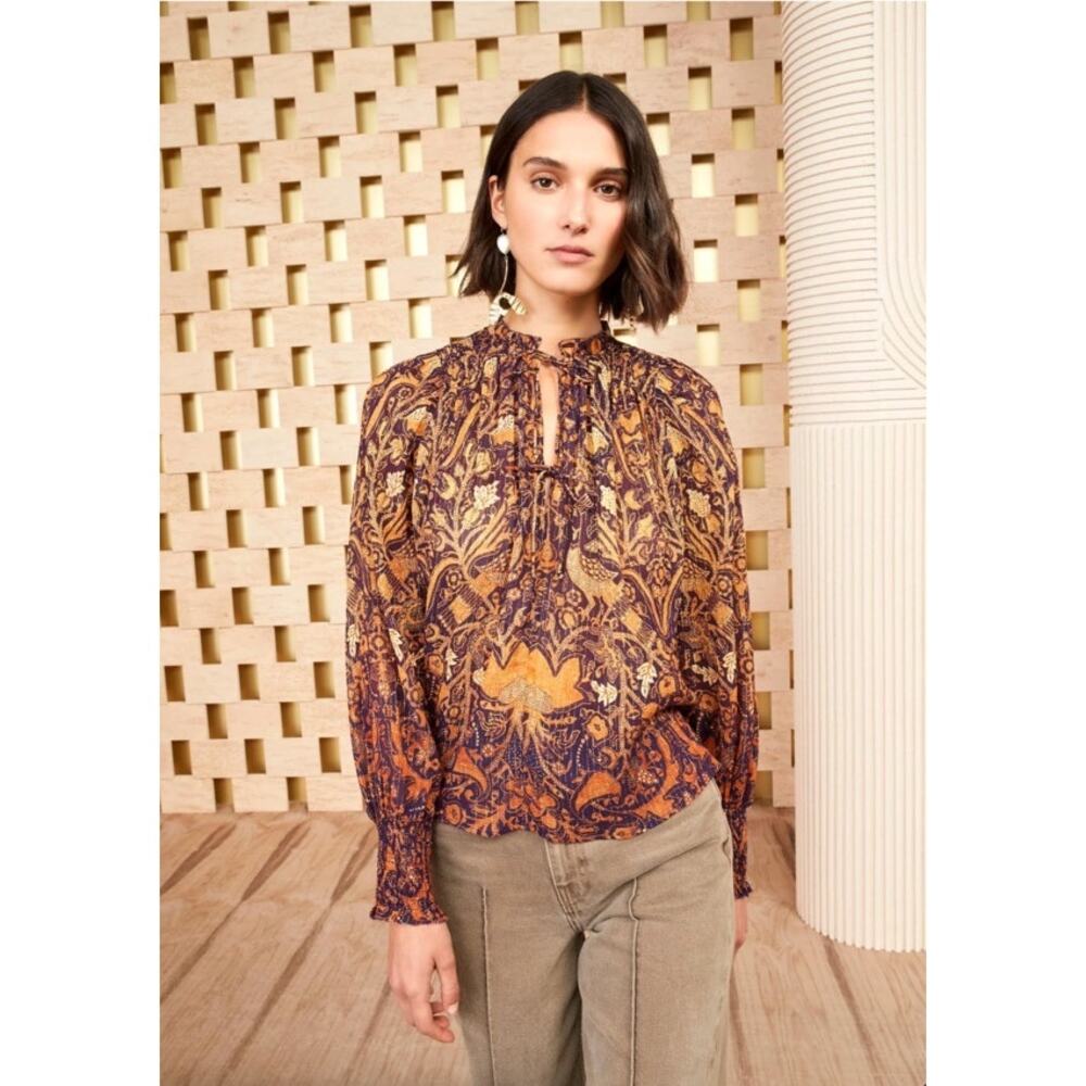 Ulla Johnson Ida Blouse in "Celestial" Size 4 - Picture 3 of 12